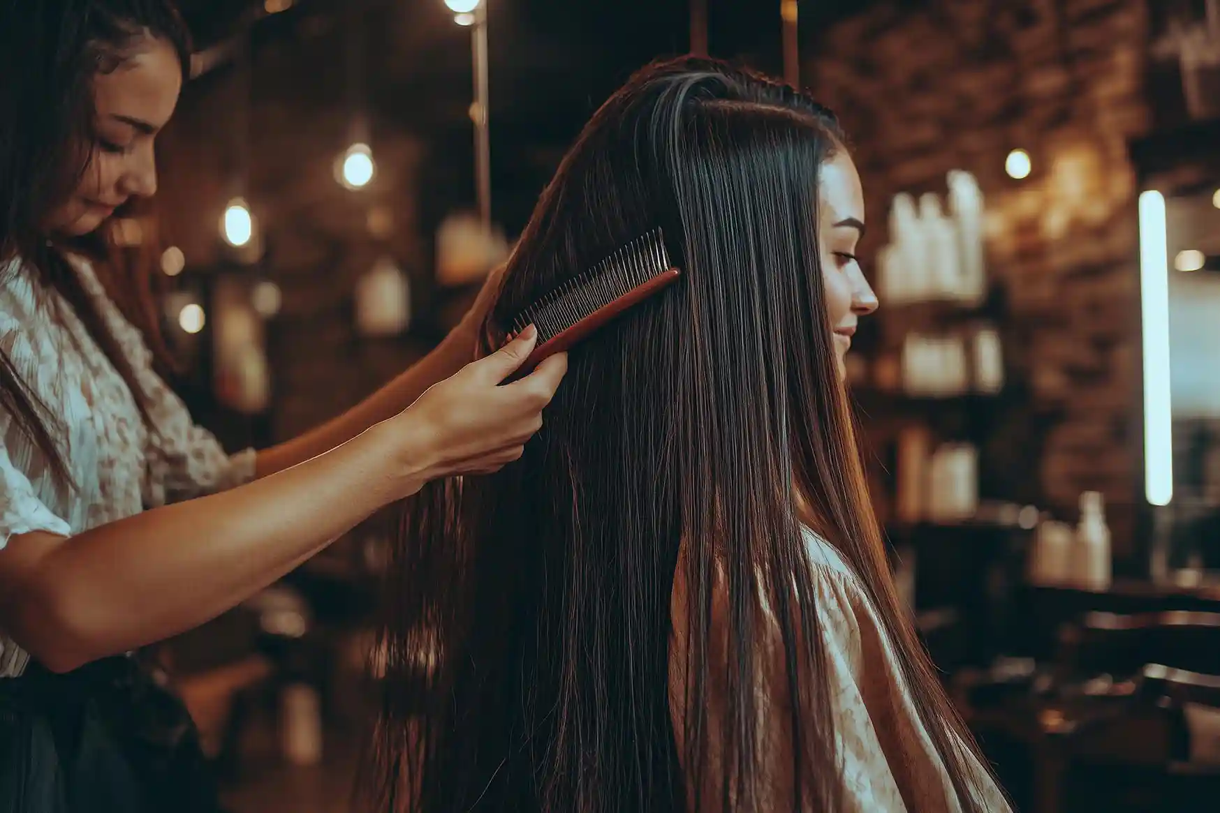 Professional hair extension maintenance at ZAYN Salon