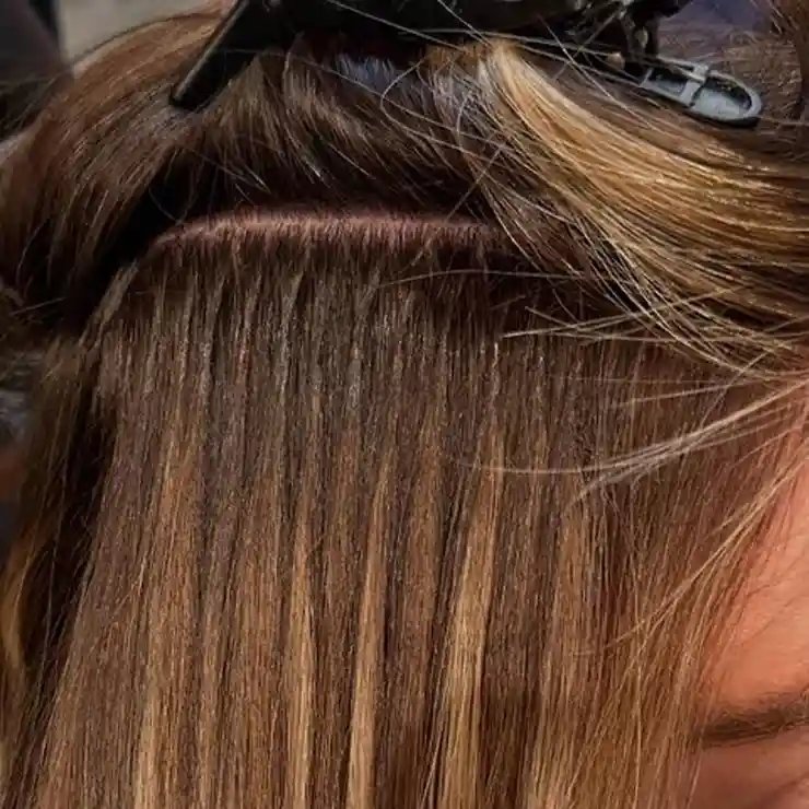 Mini keratin tip hair extensions Melbourne - versatile comfort at ZAYN Salon St Kilda