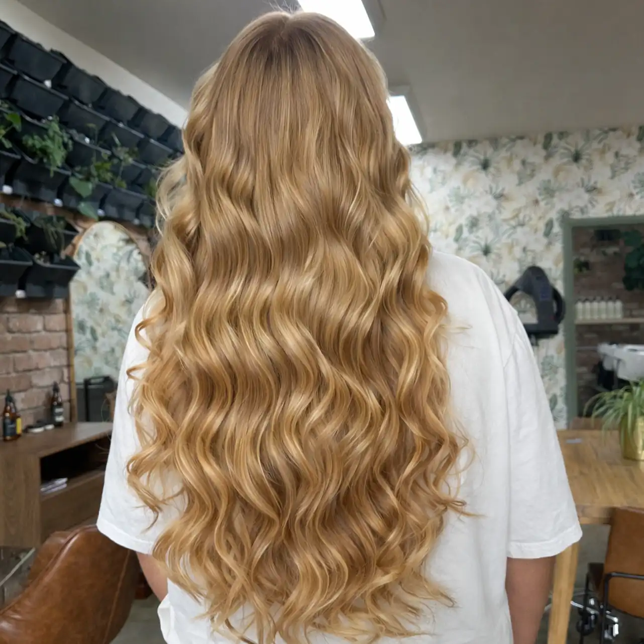 Long blonde hair extensions Melbourne at ZAYN The Organic Salon