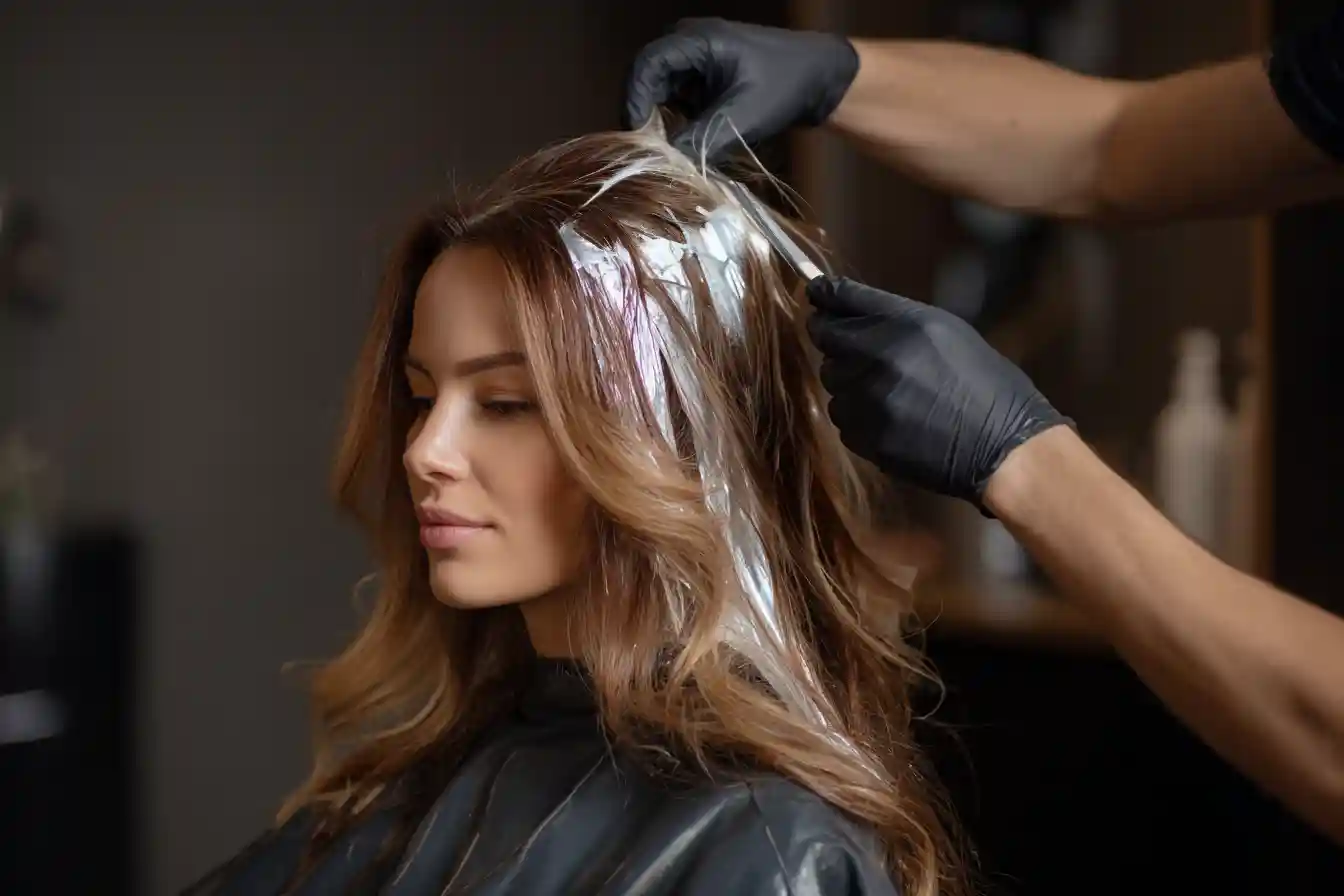 Balayage and foil highlights Melbourne at ZAYN The Organic Salon St Kilda